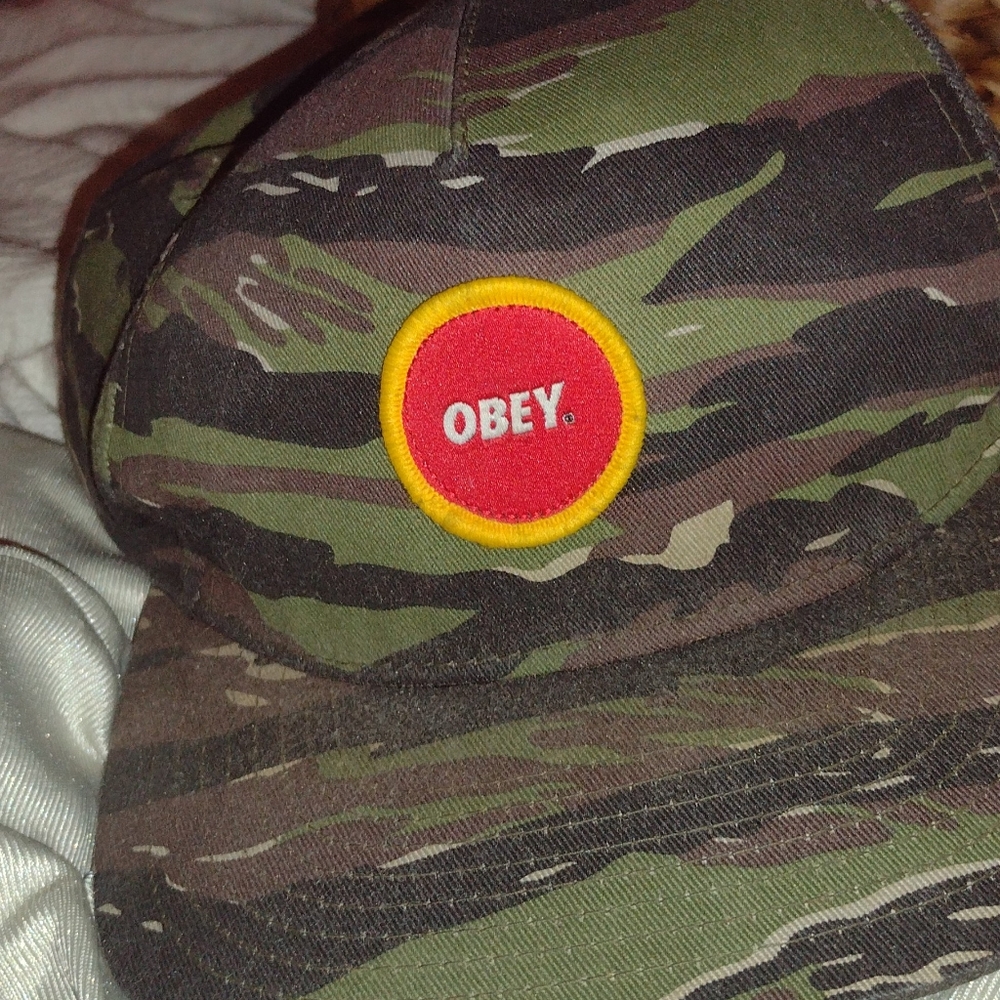 Obey Camo Snapback Hat Adjustable Baseball Cap OS